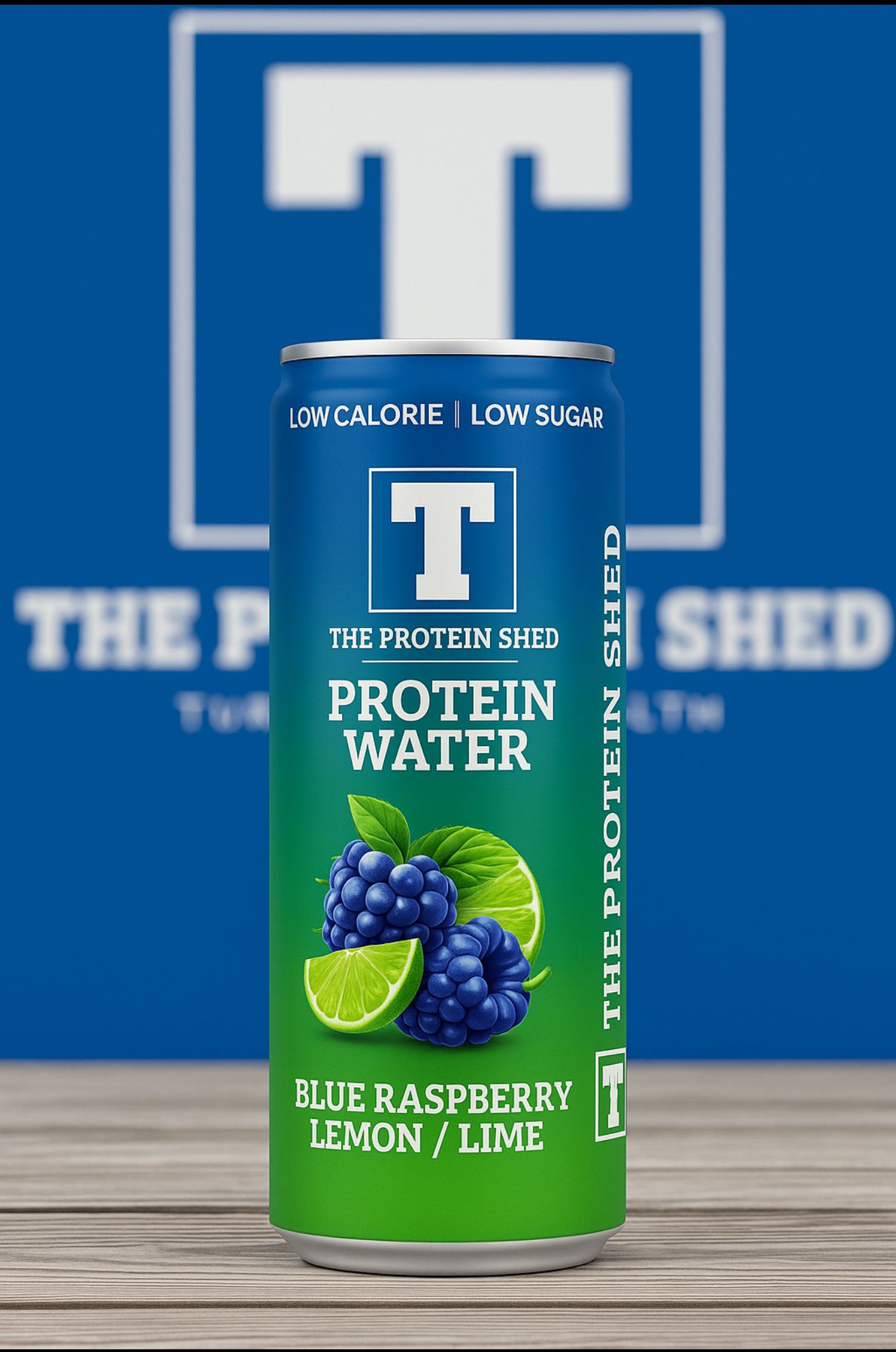 The Protein Shed - 1 x Blue Raspberry Lemon and Lime Protein Water 330ml (15g Protein, 200mg Magnesium & B12)