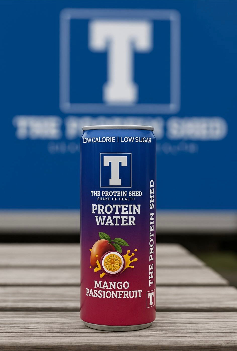 The Protein Shed - 1 x Mango and Passion fruit Protein Water 330ml (15g Protein, 200mg Magnesium & B12)