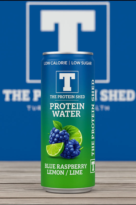 The Protein Shed - 1 x Blue Raspberry Lemon and Lime Protein Water 330ml (15g Protein, 200mg Magnesium & B12)