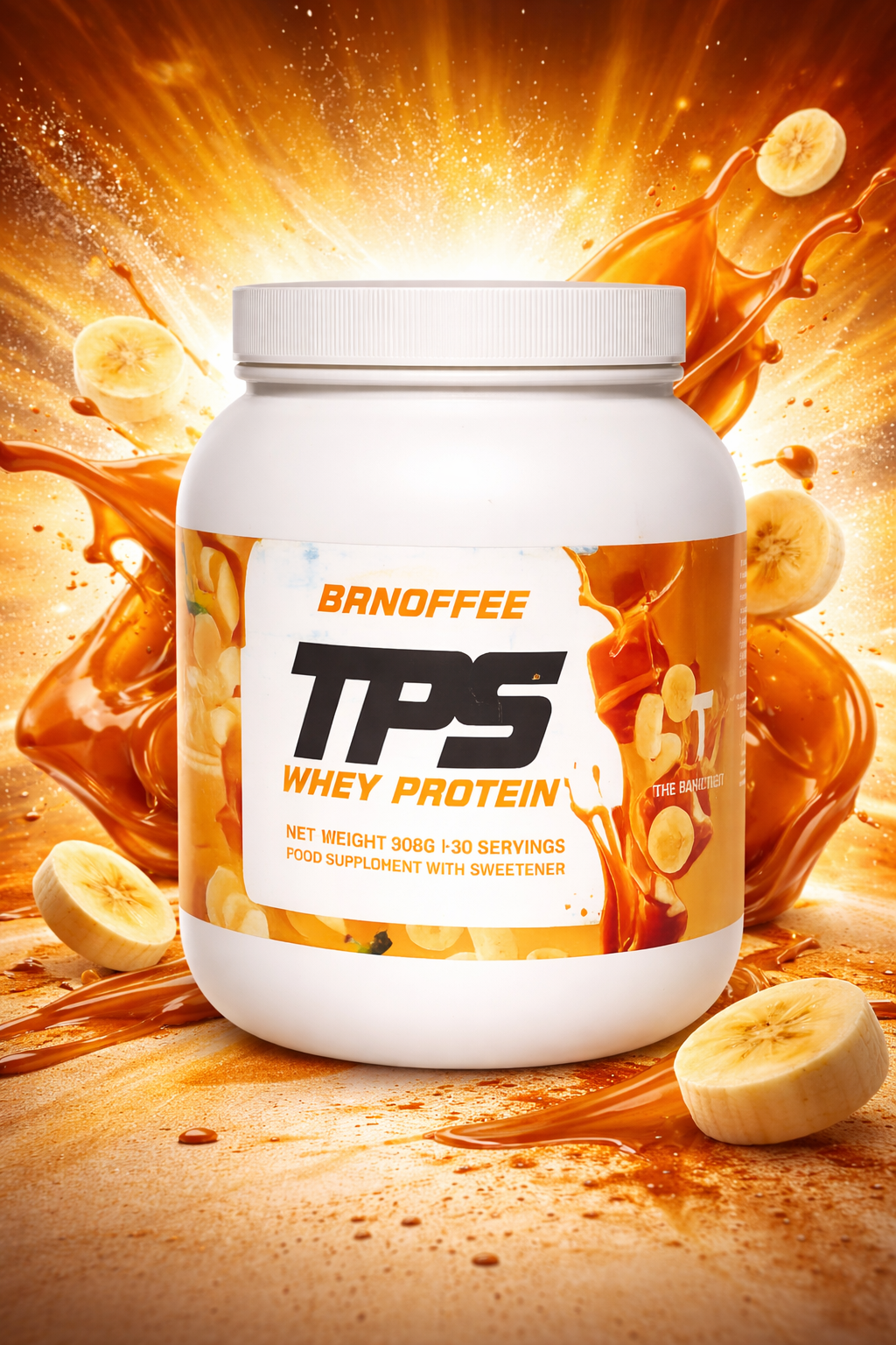 TPS Banoffee Whey Protein – (21g Protein Per Serving) 30 Servings