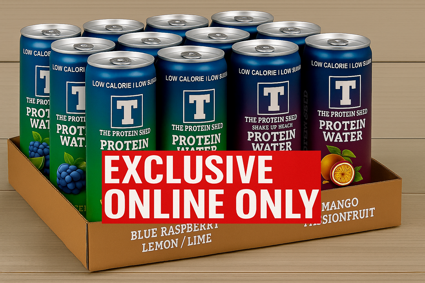 The Protein Shed - Mixed 12 Pack Protein Water (15g Protein, 200mg Magnesium & B12)