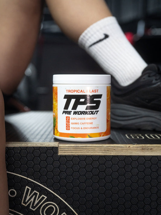 TPS Pre-Workout Powder Tropical Burst – Food Supplement with Caffeine (300mg) 30 Servings